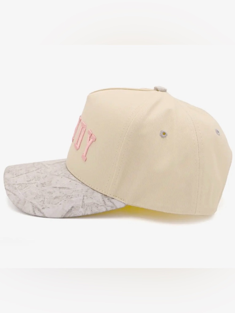 CC Boutique Cream Baseball Cap with Pink 'HOWDY' Embroidery - Picture 2 of 3
